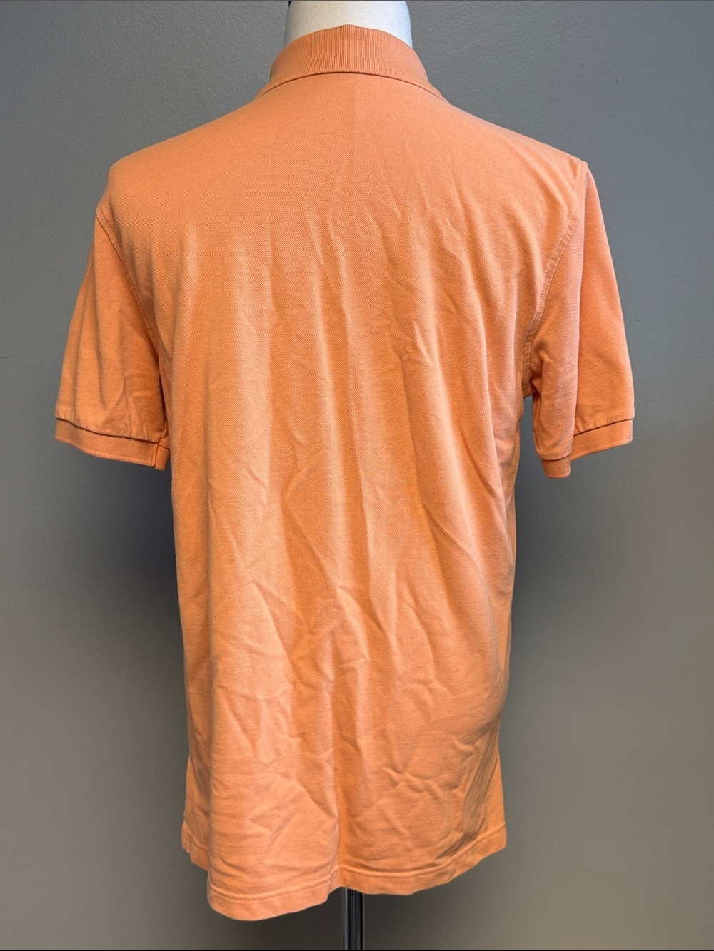 Brooks Brothers Performance Polo Shirt Peach Orange Slim Fit Large 100% Cotton - Picture 4 of 6